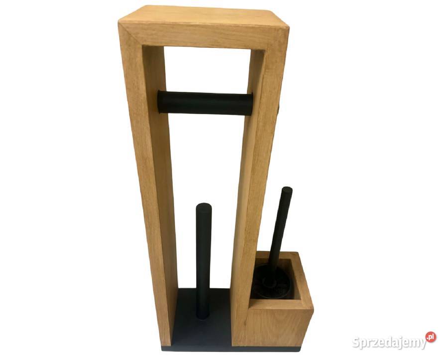 Stojak uchwyt na papier toaletowy drewniany LOFT Dębica sprzedam