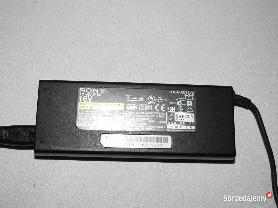 Oryginalny Zasilacz Sony PCGAAC16V6 Przemyśl sprzedam