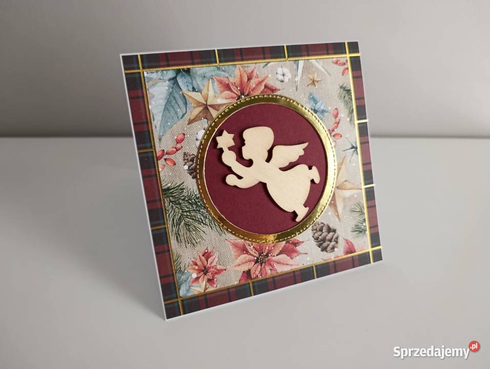 Kartka ręcznie robiona bożonarodzeniowa handmade