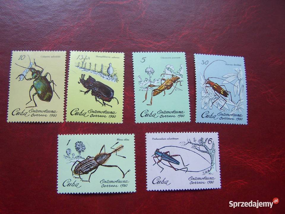 Kuba 1980 MNH Mi 244853 Fauna Owady Tychy