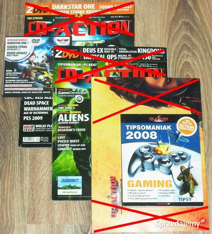 Płyty dodatki Magazynu CDACTION niekompletne miesięcznik śląskie Gliwice