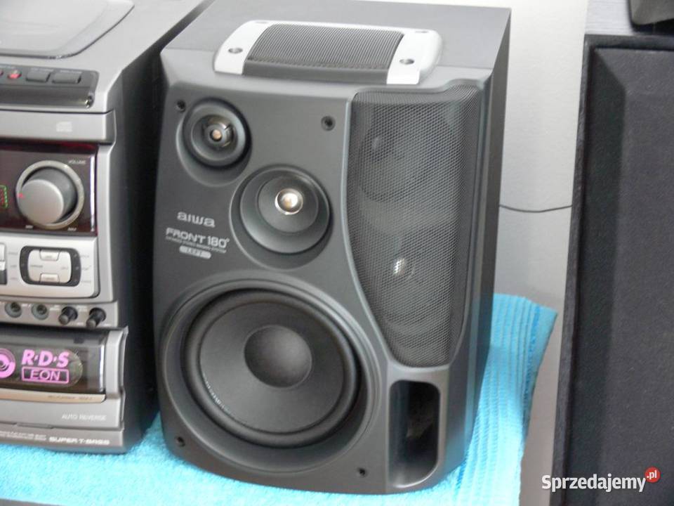 Wieża Aiwa 510 wat kolumny AUX CD radio Karaoke Jasło