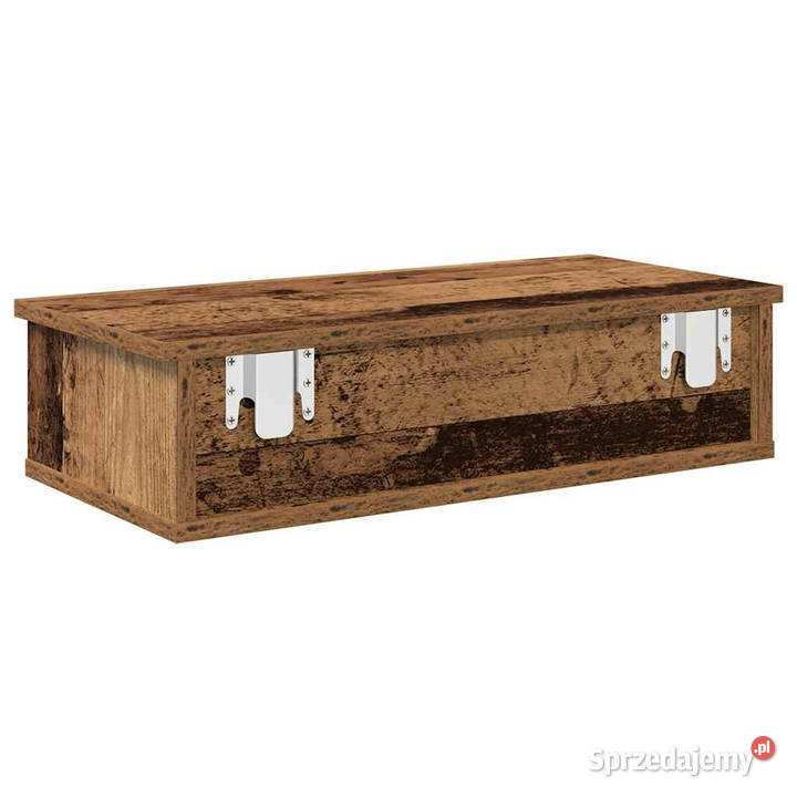 Półka ścienna z szufladami stare drewno 60x25x15 Warszawa sprzedam