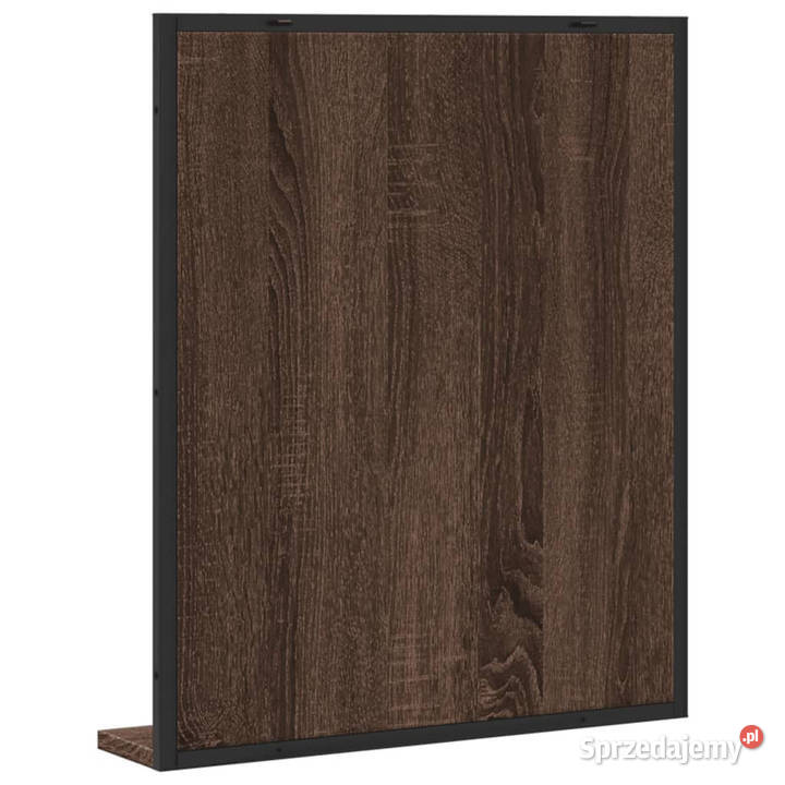 Lustro łazienkowe z półką brązowy dąb 50x12x60 Warszawa