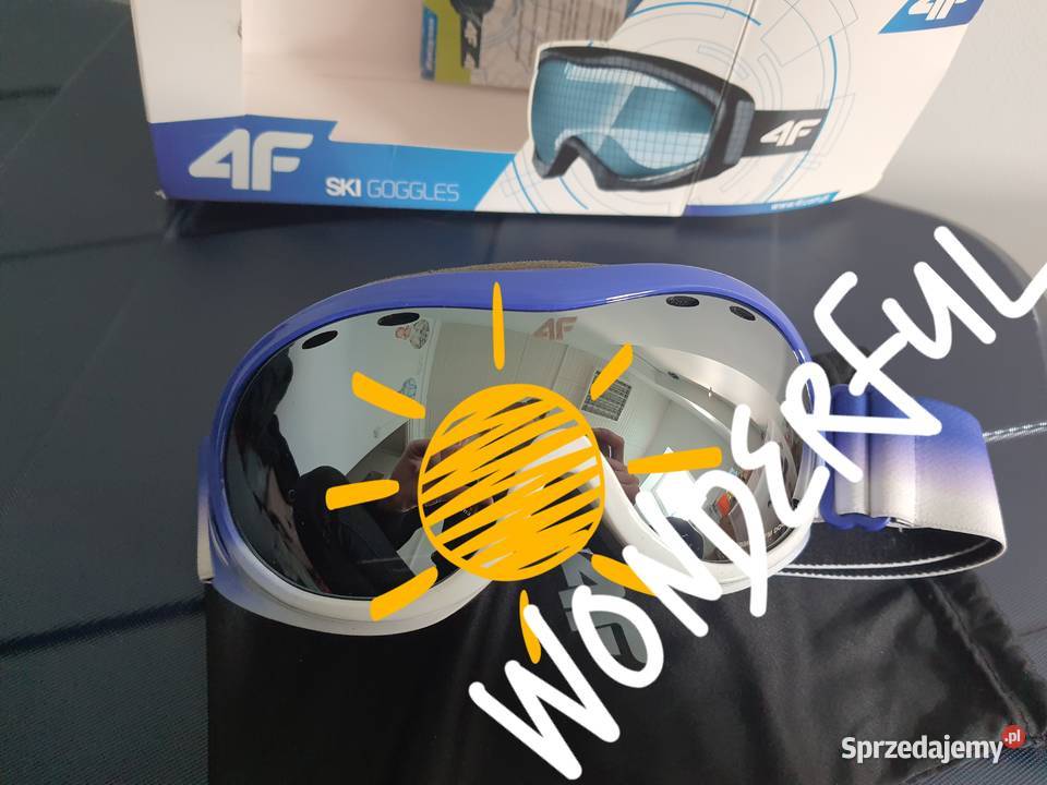 Google narciarskie snowboardowe 4f fioletowo Piaseczno