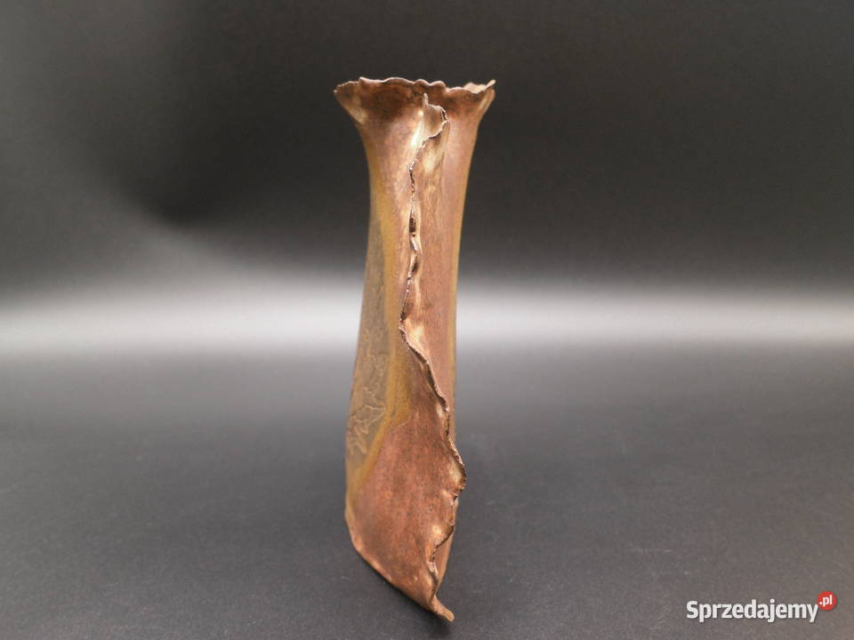 Ceramiczny wazon ręcznie wykonany z odciskiem Porcelana i szkło Raszków