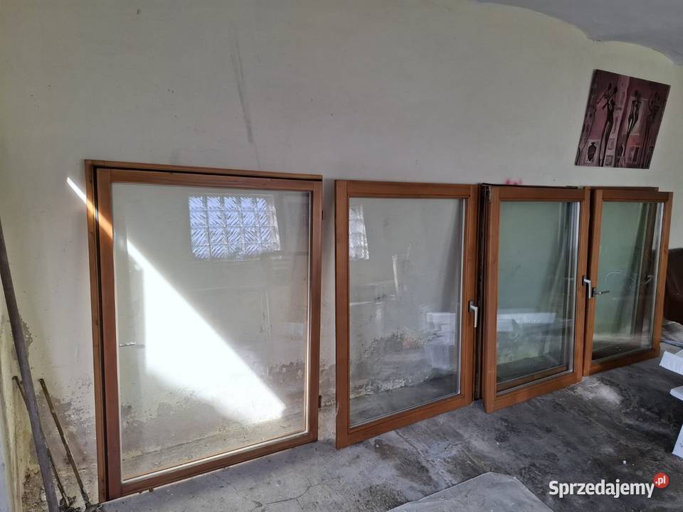 Okna drewniane używane Ciecierzyn sprzedam