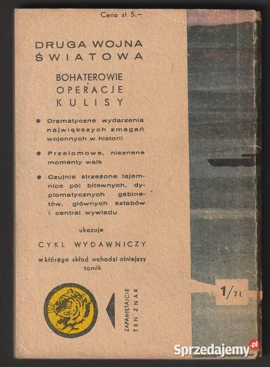 ŻÓŁTY TYGRYS OSTATNIA BAZA FLOTY 1971 Łódź sprzedam