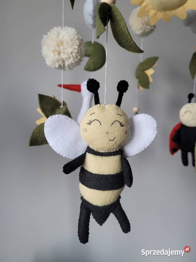 Karuzela do łóżeczka Słoneczna łąka żabka bocian Częstochowa