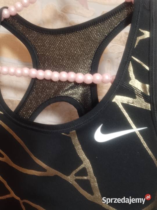 42XL NIKE Dwustronny czarno złoty top fitness z