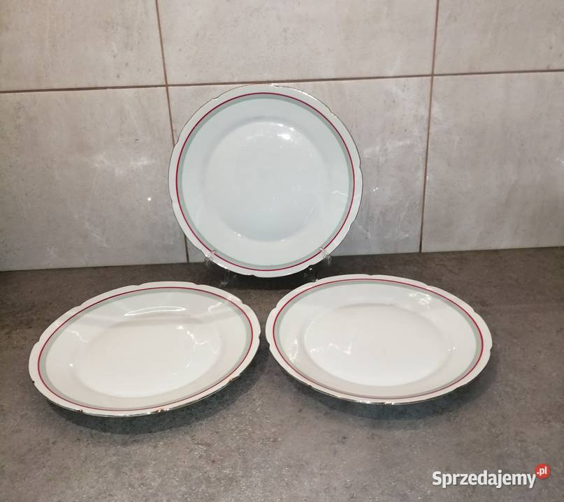 stare talerze porcelana GIESCHE 3 Siemianowice Śląskie