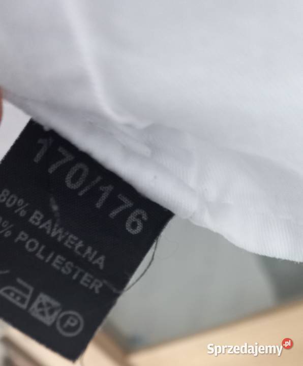 Biała koszula męska MAGRA Slim Fit M elegancka Odzież wyjściowa Koło