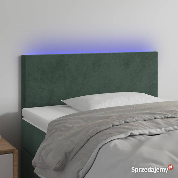 Zagłówek do łóżka z LED ciemnozielony 80x5x7888 Warszawa sprzedam