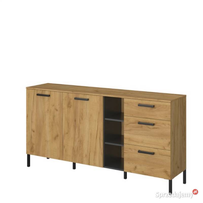 SANTES komoda 2d3s dąb craft złoty antracyt 92.5cm Rzeszów
