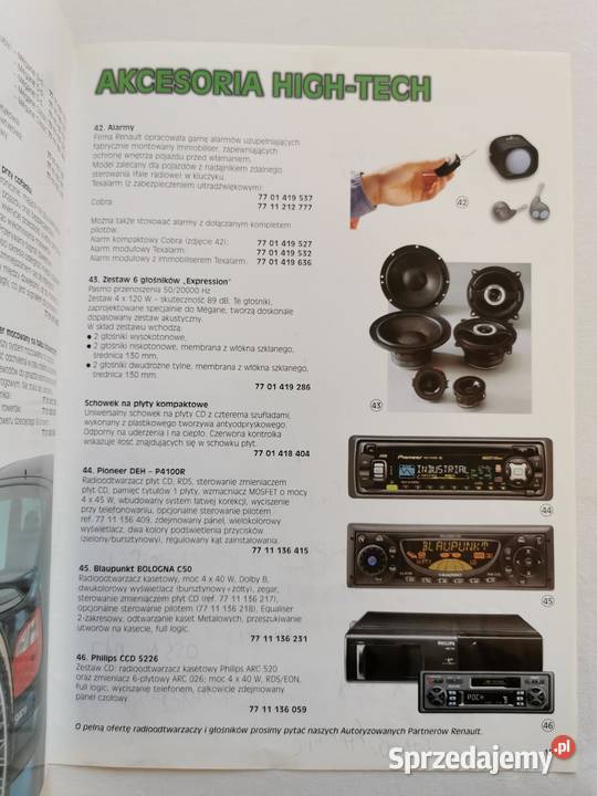 Katalog Akcesoria Renault Megane Classic