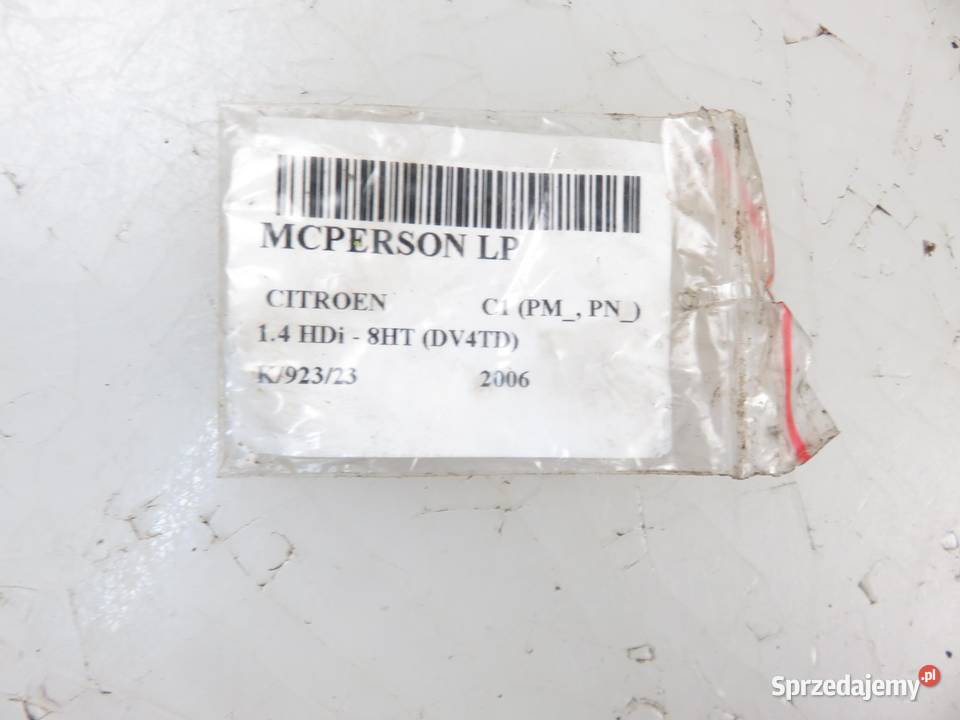 MCPERSON LEWY PRZEDNI CITROEN C1 14 HDi małopolskie