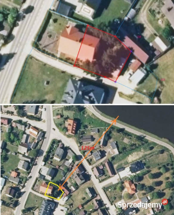 Mały bliźniak z garażem zalewem Borków