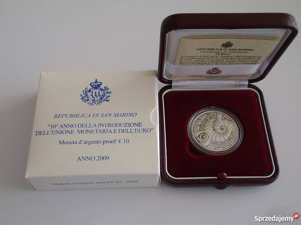 10 EUROSAN MARINO 2009 EUROPEJSKA UNIA MONETARNA mazowieckie
