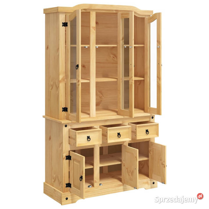Kredens Corona brąz 112x43x196 drewno sosny Warszawa