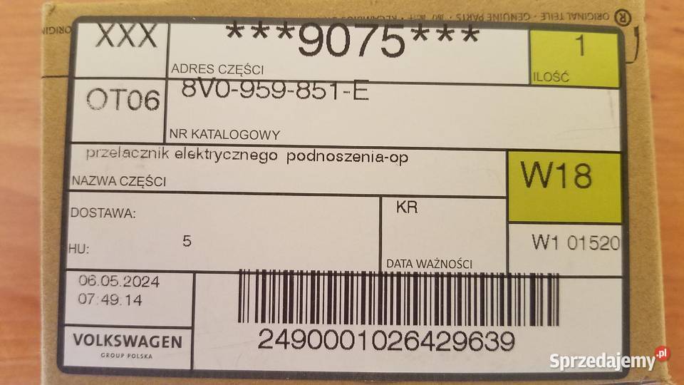 Przełącznik elektrycznego podnoszenia szyb i osobowe Białystok sprzedam