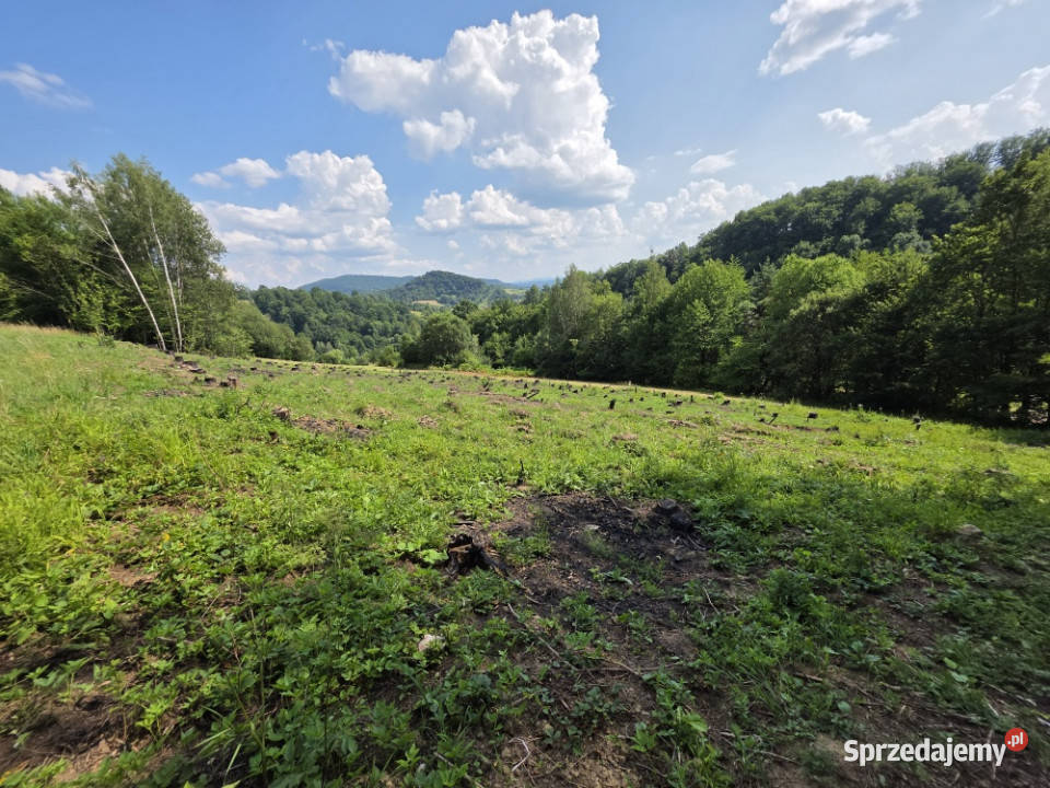 Działka BUDOWLANA 28 arów Bieszczady Bóbrka k podkarpackie Solina sprzedam