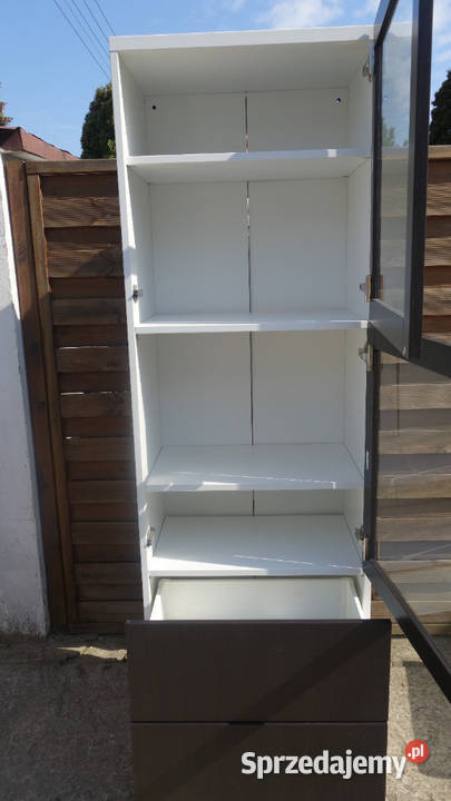 Witryna IKEA Besta szuflady szklane drzwi