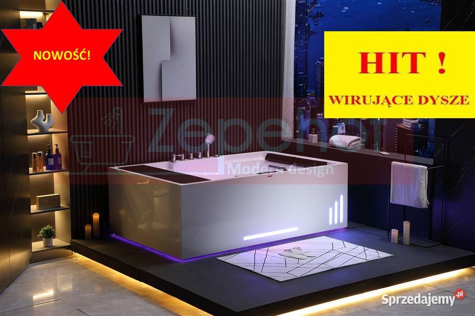 Wanna z hydromasażem EBD628 L prostokątna podlaskie Grabówka sprzedam