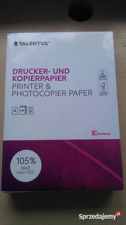 Papier ksero do drukarki A4 ryza 500 arkuszy wielkopolskie Poznań