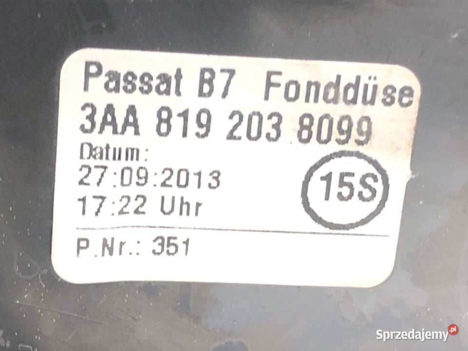 KRATKA NAWIEWU TYŁ VW PASSAT B7 3AA819203 Motoryzacja podkarpackie