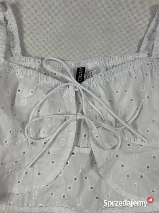 Piękna biała koszula bluzka wiązana seksi sexi łódzkie Wieruszów