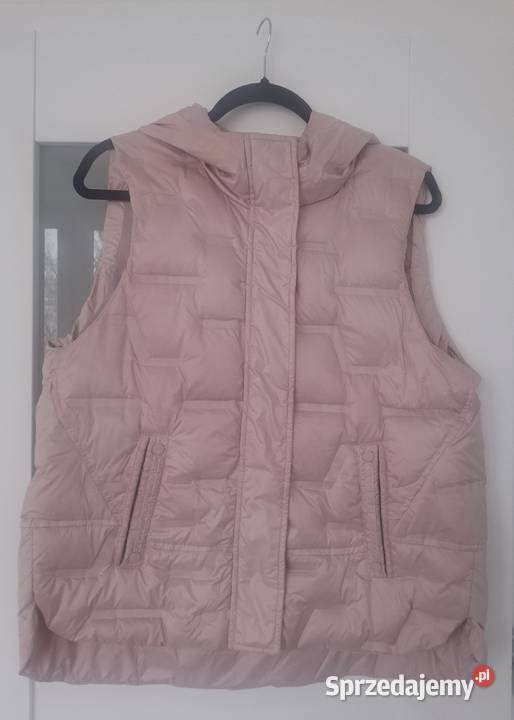 Puchowy lekki bezrękawnik pudrowy róż rozmiar L Warszawa