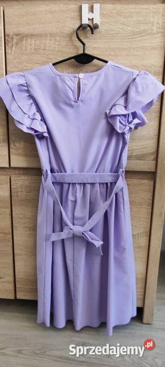 Sukienka Shein i legginsy Smyk liliowe 140 Olsztyn