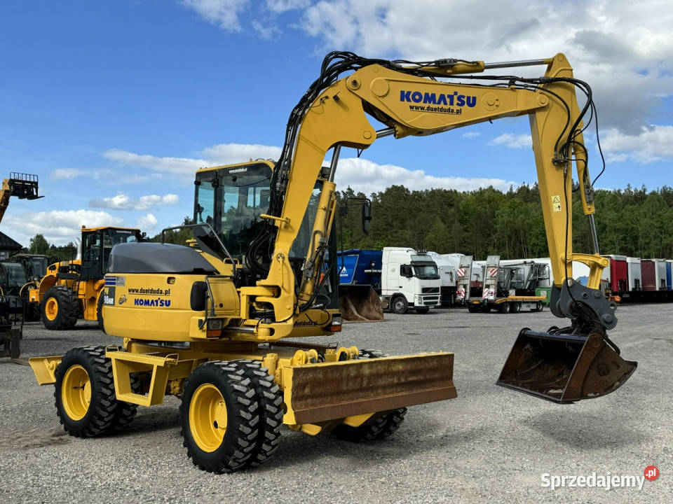 kołowa Komatsu PW 98 MR 8 Pług Podpory 10ton pełny VAT Widełki