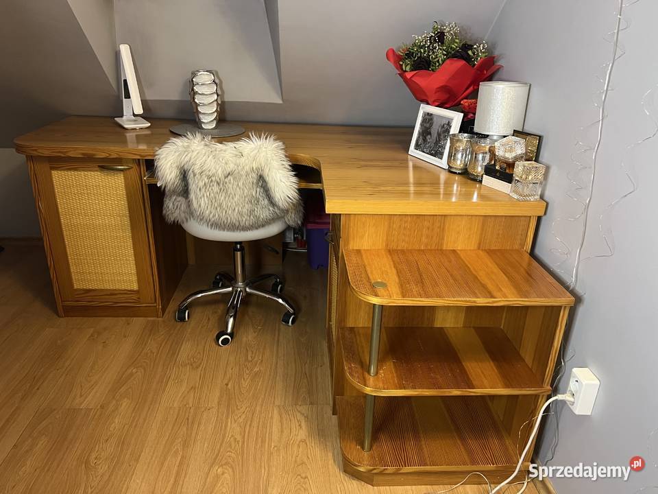 zestaw mebli duże łóżko biurko z drzewa Bielsk Podlaski