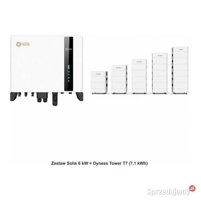 Zestaw Solis 6 kW Dyness Tower T7 71 kWh sprzedam
