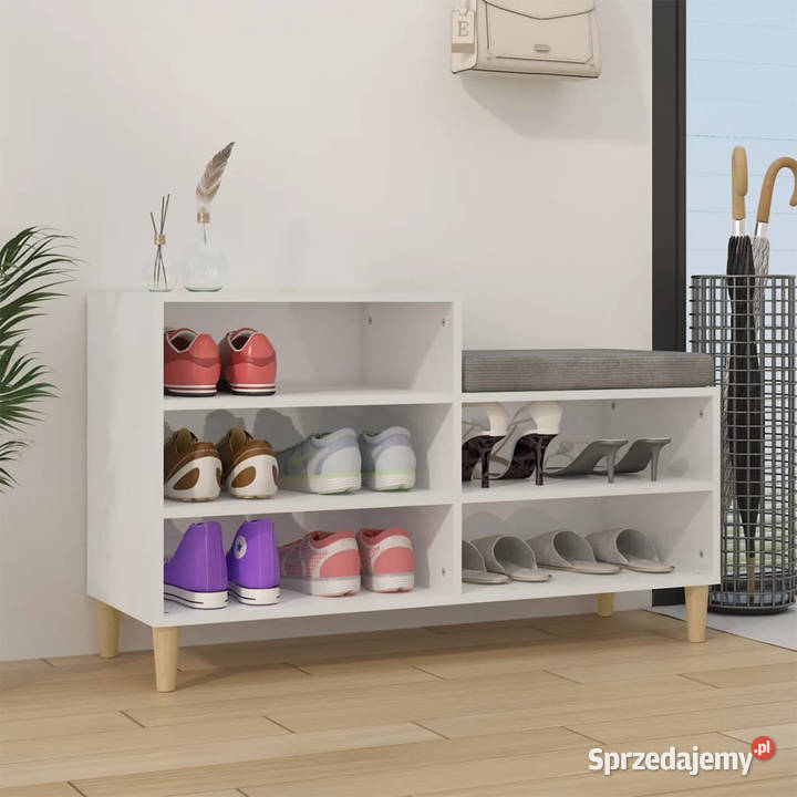 Szafka na buty wysoki połysk biała 102x36x60 Warszawa