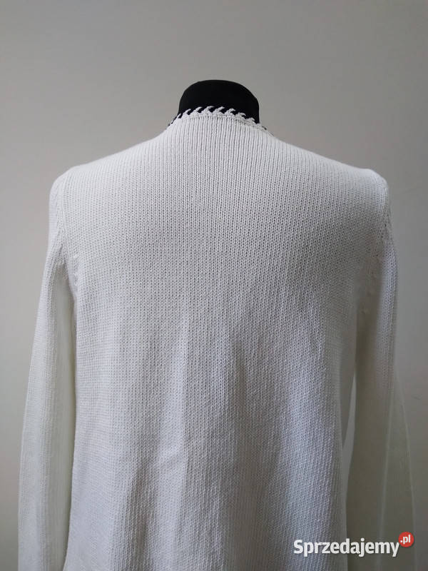 Sweterek bolerko damskie białyczarny rozmiar Ms Kielce
