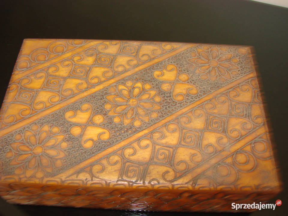 drewniana pudełko PRL Pozostałe Pruszcz Gdański