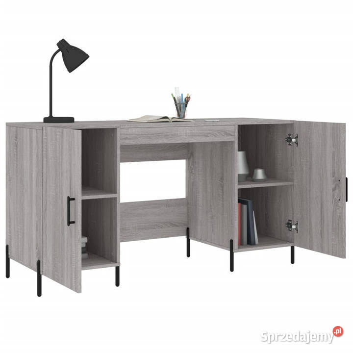 Biurko szary dąb sonoma 140x50x75 materiał Warszawa