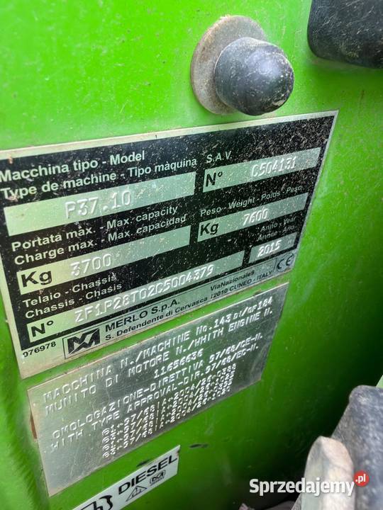Ładowarka teleskopowa Merlo P3710 Nowa Ruda