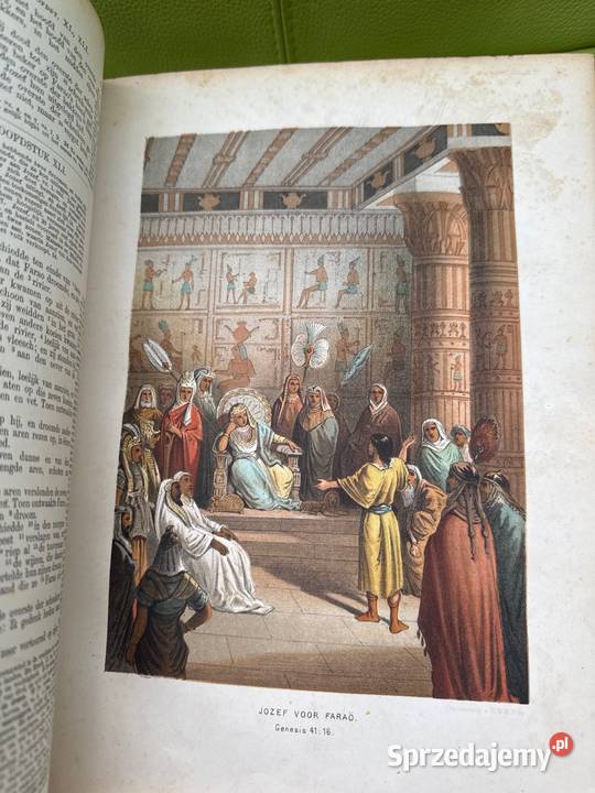 Stara Biblia w języku holenderskim antyk Długopole-Zdrój