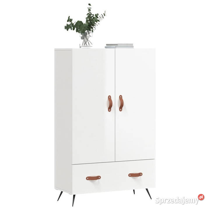 Wysoka szafka biała z połyskiem 695x31x115 mazowieckie