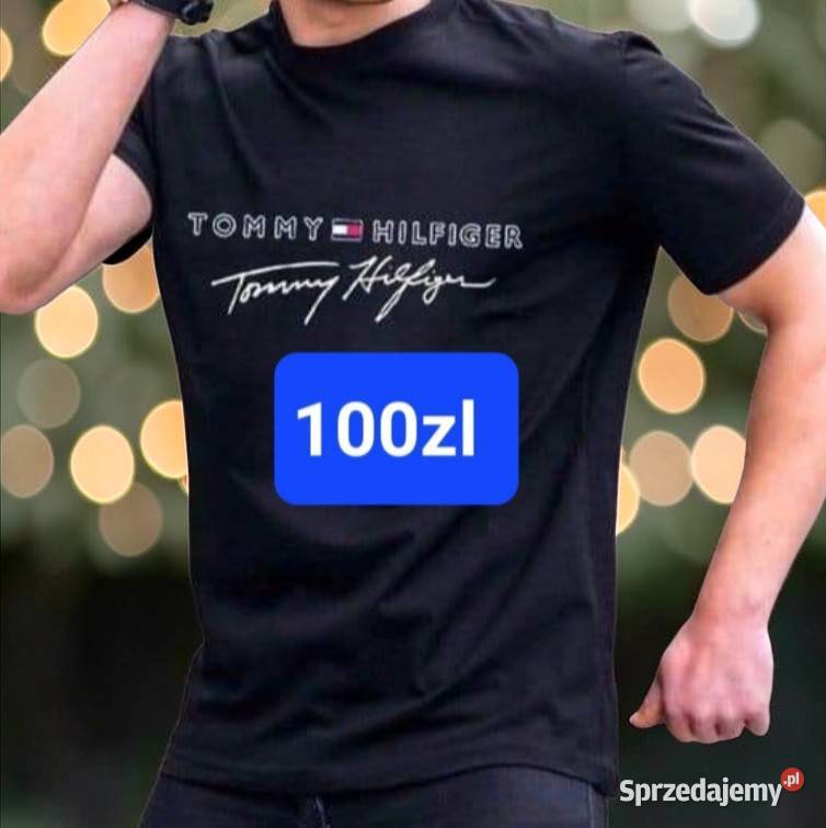 Czarny Tshirt Tommy XL Ostrów Mazowiecka