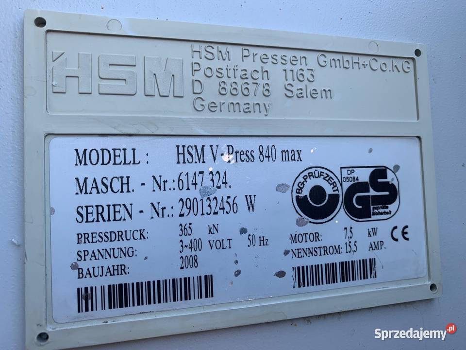 Kompaktor prasa belownica do odpadów papieru świętokrzyskie Łagów