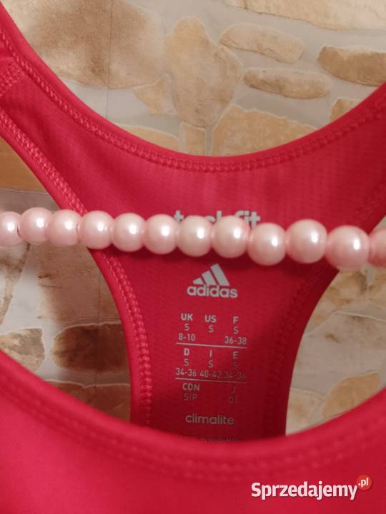 3638 SM ADIDAS Czerwony top fitness bokserka Topy i koszulki małopolskie