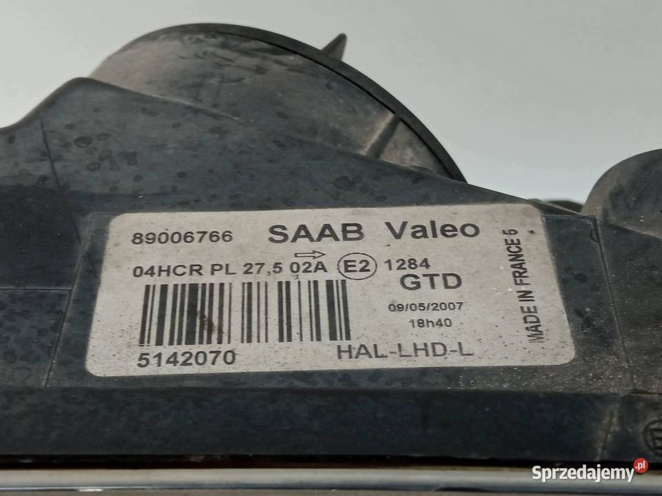 LAMPA PRZÓD LEWA EU 89006766 Saab 95 I 19972009 świętokrzyskie