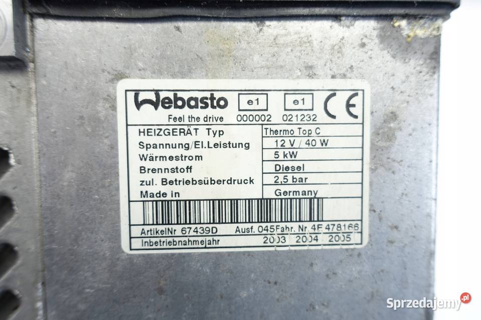 Range Rover III L322 WEBASTO ogrzewanie