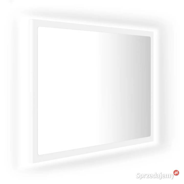 Lustro łazienkowe z LED białe 60x85x37 akryl Łazienkowe mazowieckie Warszawa