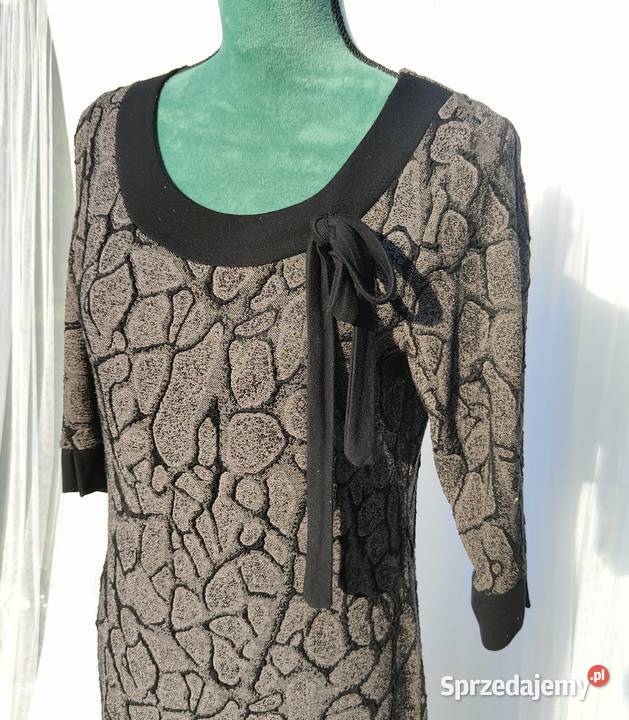 Prosta sukienka 40 L 42 XL czarna szara beżowa Szczecin sprzedam