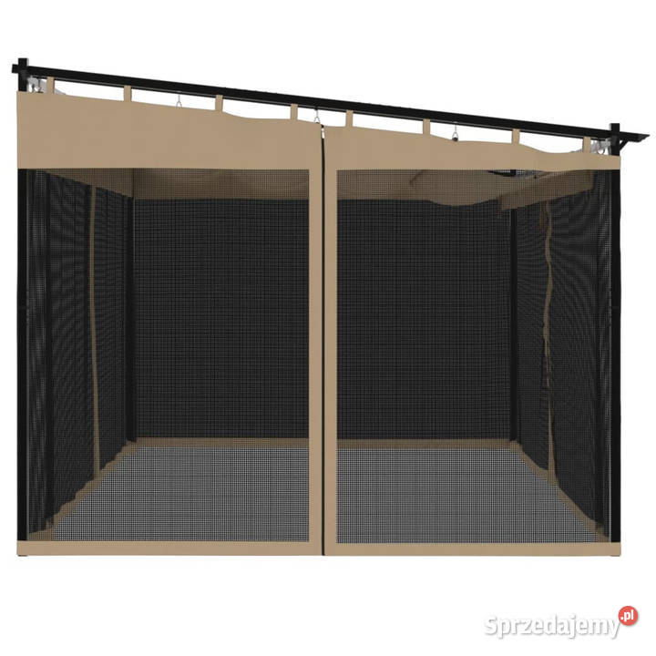 Altanka ze ścianami z siatki kolor taupe 4x3 m mazowieckie Warszawa